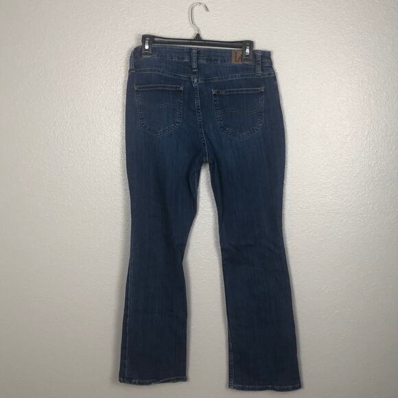 Vintage Lee Women's Bootcut Leg Mid-Rise Blue Jeans Denim Size 10 Short 5-Pocket - Picture 5 of 8